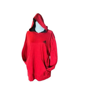 adidas the go to hoodie red mens size large